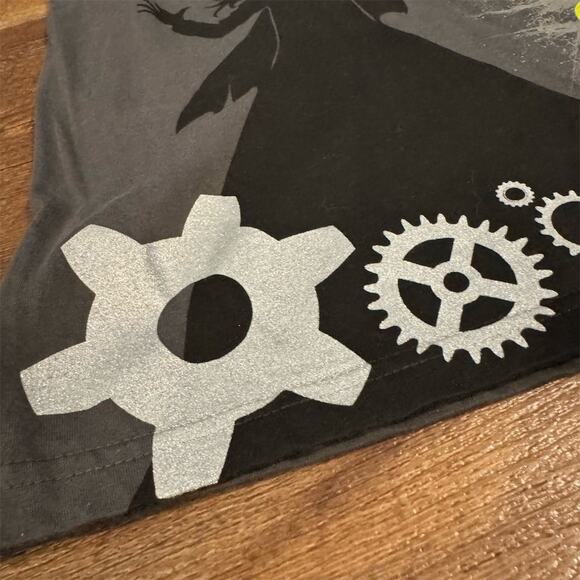 Wicked Broadway Musical "Defy Gravity" Shimmer T-Shirt XL Elphaba Green for Good - Picture 3 of 8